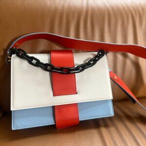 Andersson Bell For Women AGNES COLOR BLOCK CHAIN BAG